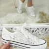 My Look Féminin baskets blanches en crochet "inspi" Sale