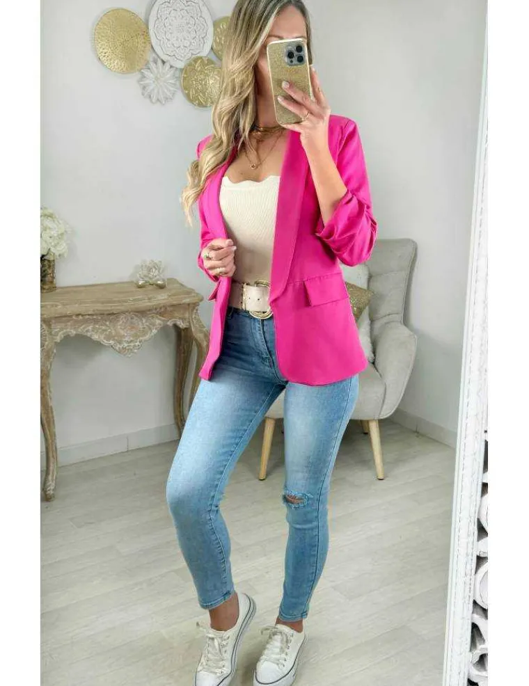 blazer_fuchsia_manches__0.webp My Look Féminin blazer fuchsia manches 3/4 Best