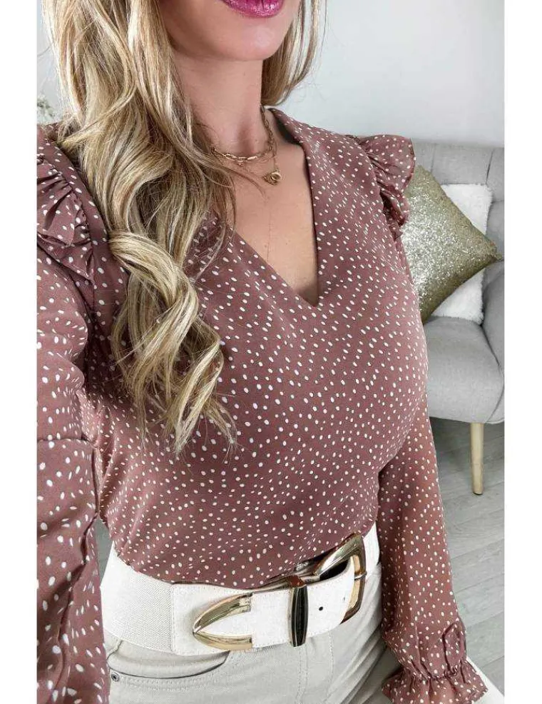 blouse_fluide_rose_blush__3.webp My Look Féminin blouse fluide rose blush & pois Online