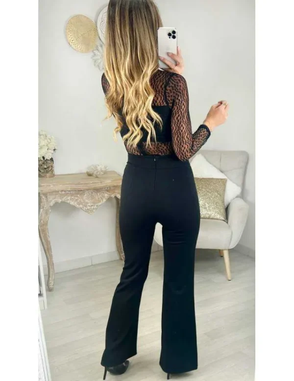 My Look Féminin body noir buste & manches dentelle Outlet