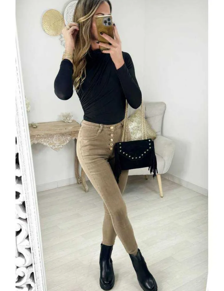 body_noir_style_lycra_fro_0.webp My Look Féminin Body noir style lycra froncé Online