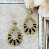 My Look Féminin Boucles d'oreilles gold & black Outlet