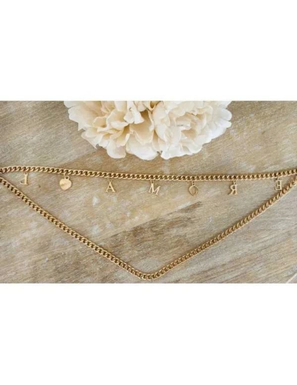 My Look Féminin Ceinture chaine dorées "amore" Sale