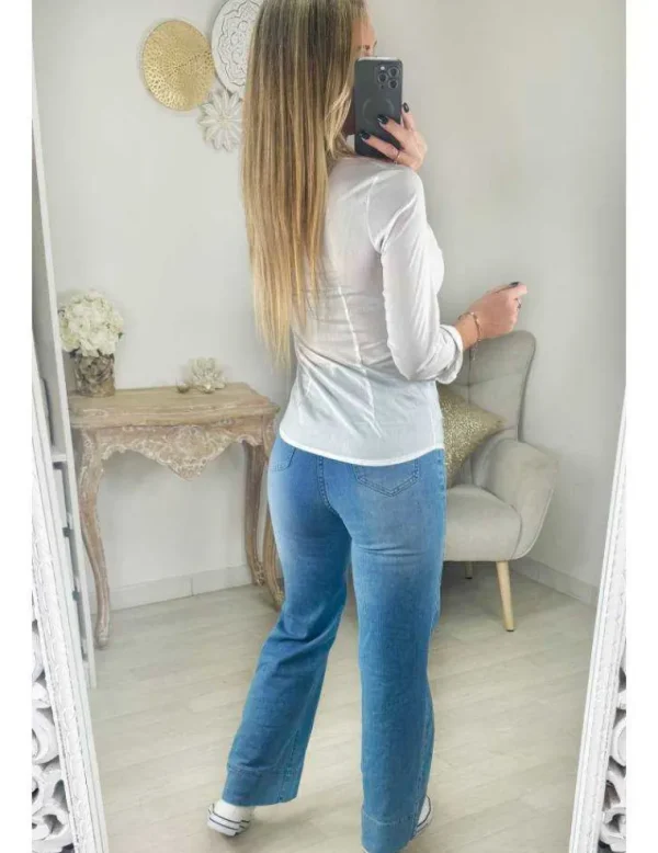 My Look Féminin Chemisier blanc effet froncé New