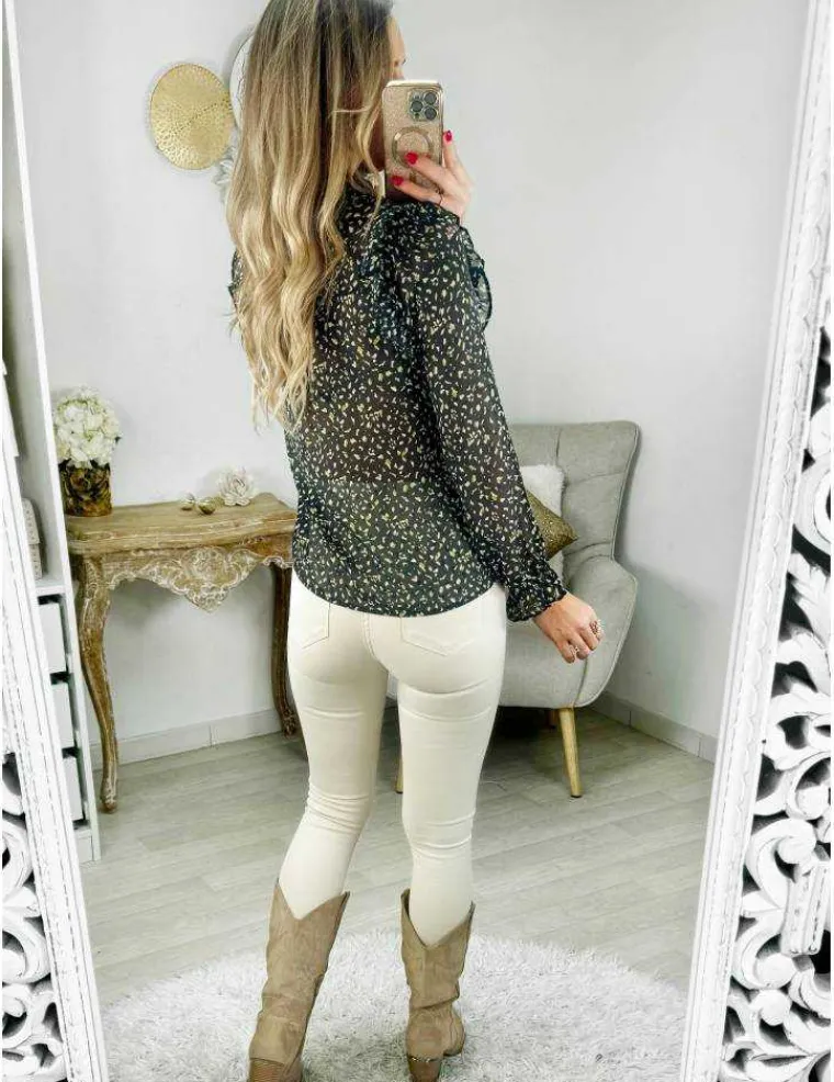 chemisier_en_voilage_fleu_2.webp My Look Féminin chemisier en voilage fleuri kaki & vert Sale