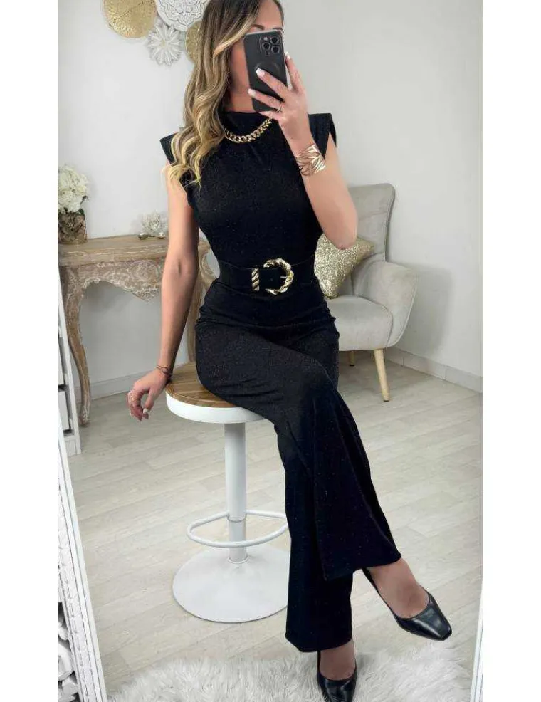 combi_pantalon_noire_scin_0.webp My Look Féminin Combi pantalon noire scintillante Discount