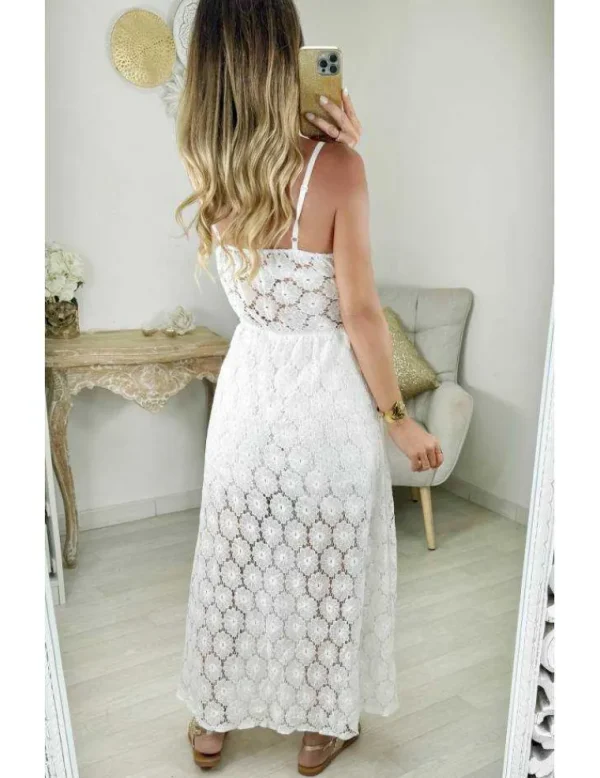 My Look Féminin combishort longue en dentelle blanche New