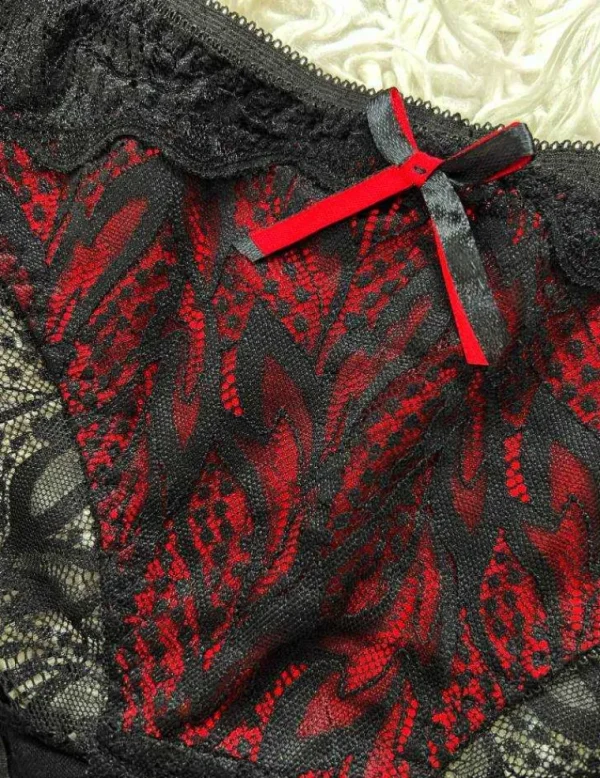 My Look Féminin Culotte effet corset " Red & Black " Online