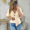 My Look Féminin Gilet beige style poncho Fashion
