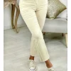 My Look Féminin Jeans beige flare destroy Clearance