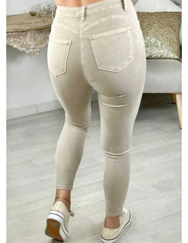 My Look Féminin jeans beige slim push-up Online