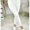 My Look Féminin jeans blanc mum et basique Online