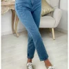 My Look Féminin jeans bleu médium mum Discount
