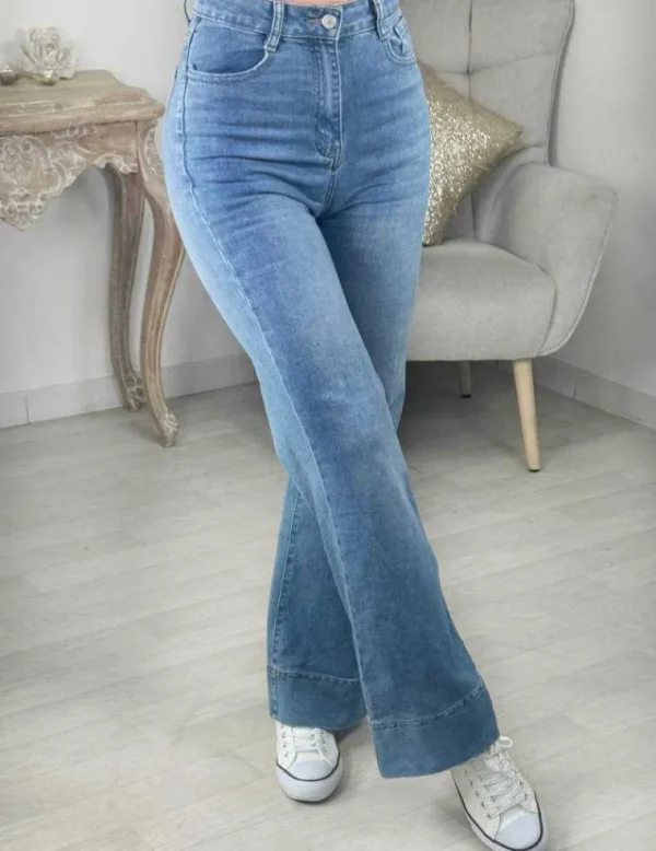 My Look Féminin Jeans Bleu wide legs Outlet