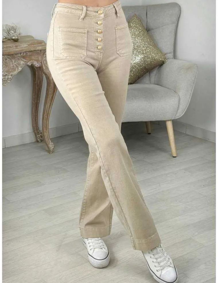 jeans_droit_beige_fonc__b_0.webp My Look Féminin Jeans droit beige foncé 5 buttons Fashion