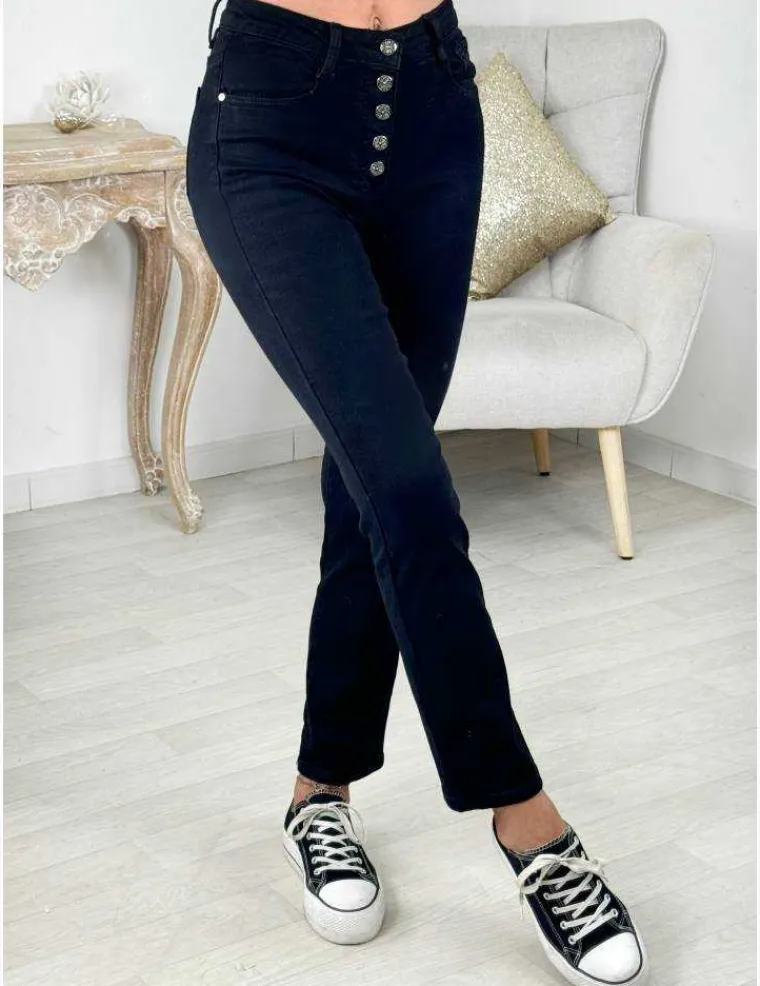 jeans_noir_droit_quot_bou_0.webp My Look Féminin Jeans noir droit "4 boutons" Outlet