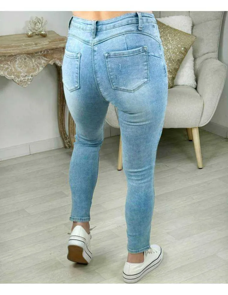 jeans_slim_bleu_ciel_push_2.webp My Look Féminin jeans slim bleu ciel push-up destroy Clearance