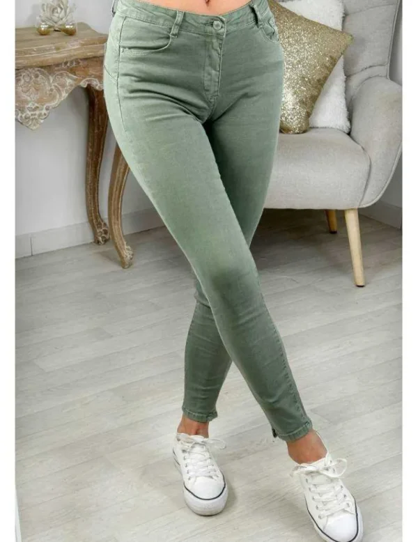 My Look Féminin jeans slim kaki & push-up Best