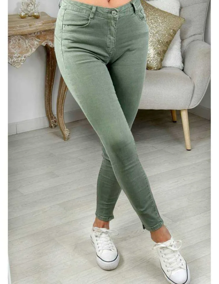 jeans_slim_kaki_amp_pushu_0.webp My Look Féminin jeans slim kaki & push-up Best