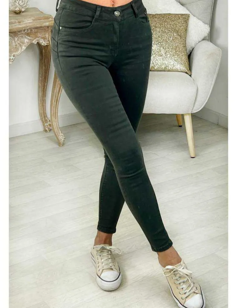 jeans_slim_pushup_kaki_1.webp My Look Féminin jeans slim push-up kaki New