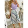 My Look Féminin Jolie jupe plissée pastel " Tie and Dye" Online