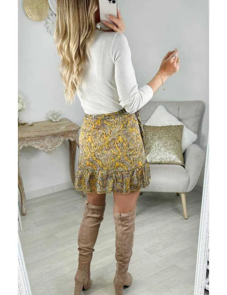 jupe_effet_portefeuille_m_2-1.webp My Look Féminin jupe effet portefeuille moutarde à motifs Outlet