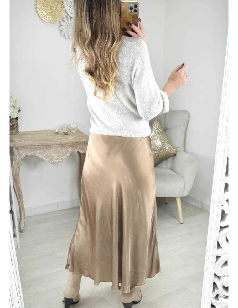 jupe_longue_satin_caramel_2.webp My Look Féminin Jupe longue satiné caramel New