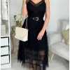 My Look Féminin jupon noir en tulle et froufrous Outlet
