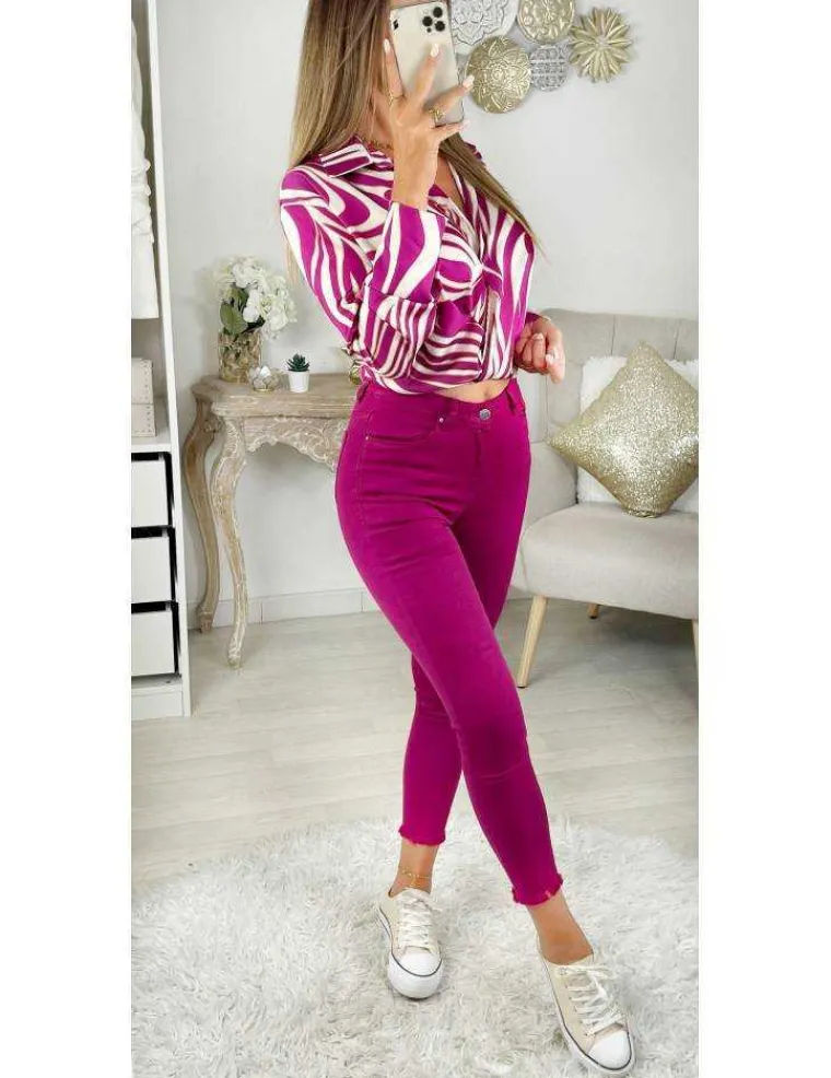 ma_blouse_noue_quot_framb_0.webp My Look Féminin Ma blouse nouée " Framboise Print" Online