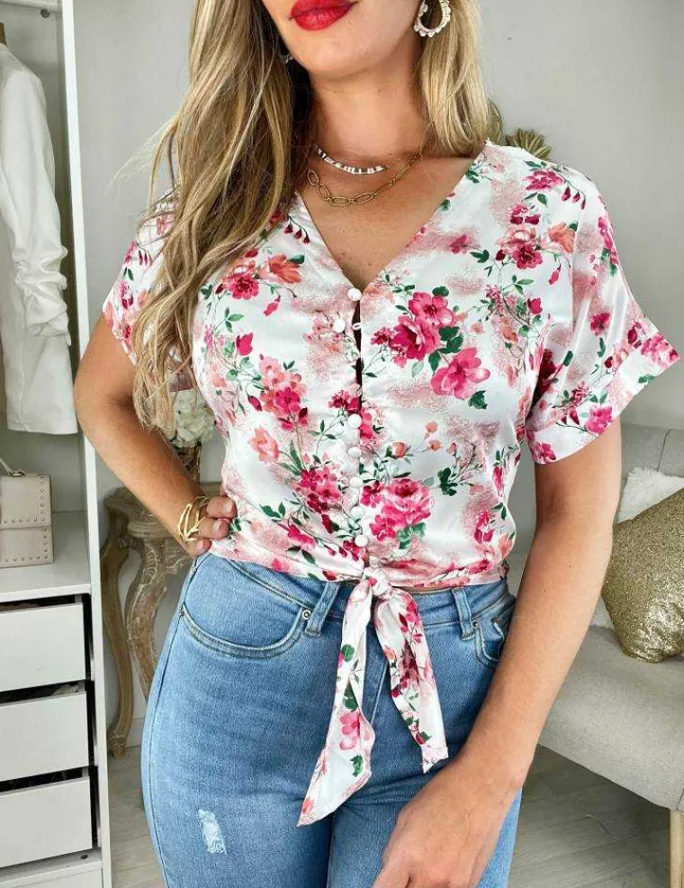 ma_blouse_satine_motif_et_1.webp My Look Féminin Ma blouse satinée motif et nouée Best