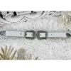 My Look Féminin Ma ceinture blanche style cuir "Double boucle Silver" Discount