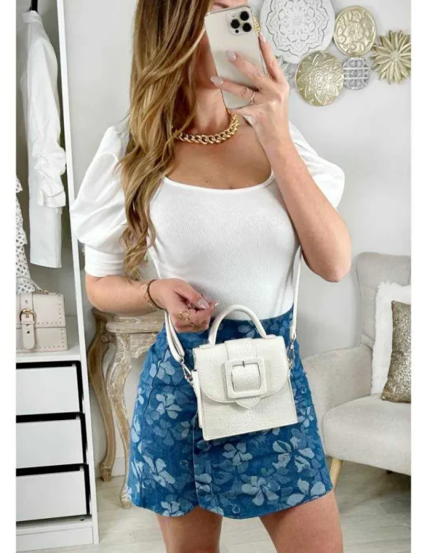 My Look Féminin Ma jolie jupe en jeans bleue " buttons & flowers" Best