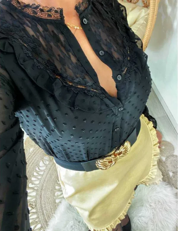 My Look Féminin Ma jupe gold style cuir et volant Outlet