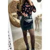 My Look Féminin Ma petite jupe style cuir "vert foncé" Hot