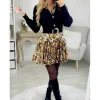 My Look Féminin Ma robe boutonnée bas patineuse" shades of camel" Fashion