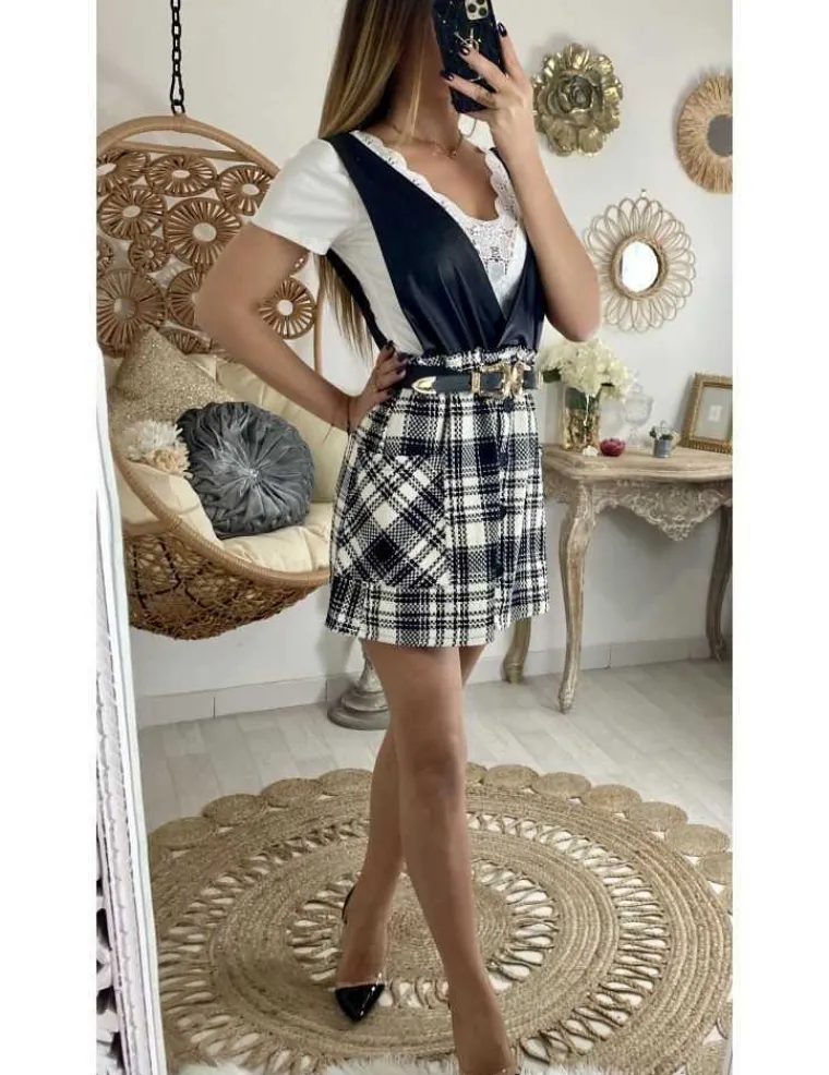 ma_robe_effet__pices_quot_0.webp My Look Féminin Ma robe effet 2 pièces "cuir & tweed" Online