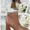 My Look Féminin Mes bottines camel à talon "bout carré" Fashion