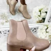 My Look Féminin Mes bottines Chelsea beige New