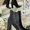 My Look Féminin Mes bottines "black & croco" Hot