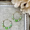 My Look Féminin Mes boucles créoles "green & gold" Clearance