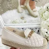 My Look Féminin Mes espadrilles compensées "matelassées &chain " Discount