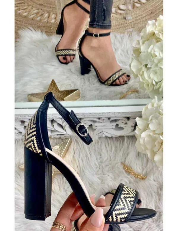 My Look Féminin Mes sandales à talon black & nude New