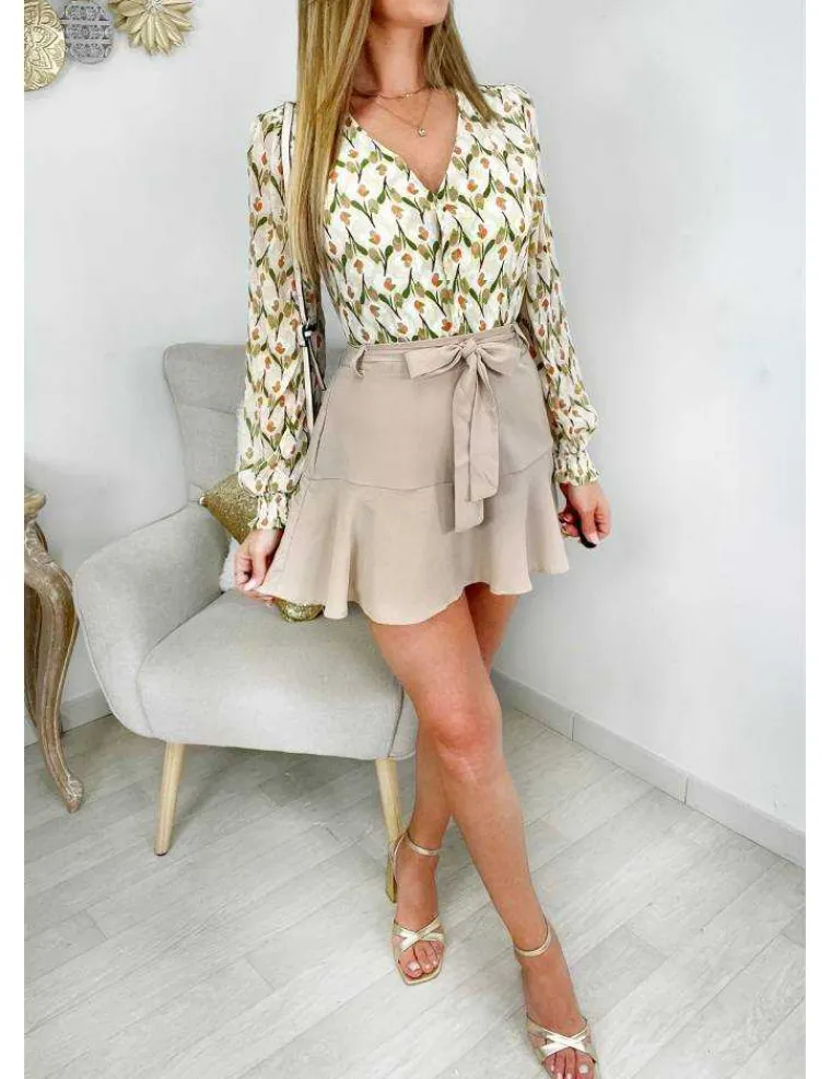 mon_chemisier_en_voilage__0-3.webp My Look Féminin Mon chemisier en voilage "green & orange print" New