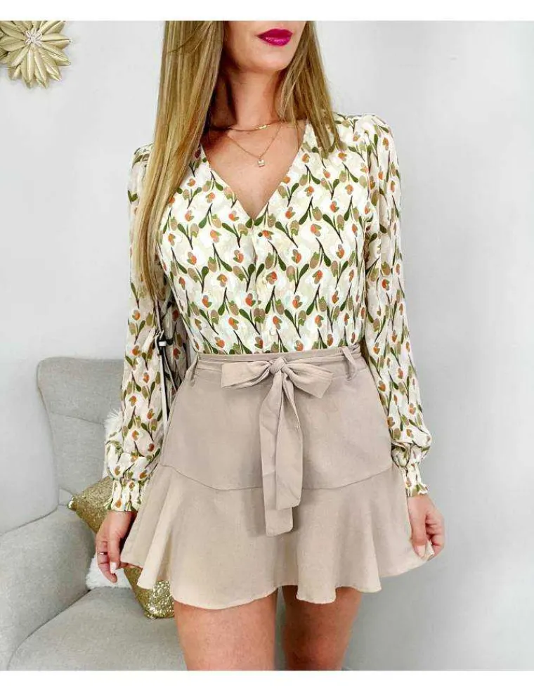 mon_chemisier_en_voilage__1-3.webp My Look Féminin Mon chemisier en voilage "green & orange print" New