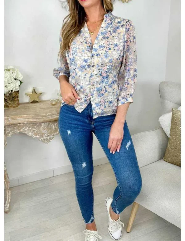 My Look Féminin Mon chemisier en voilage "pastel flowers" Best
