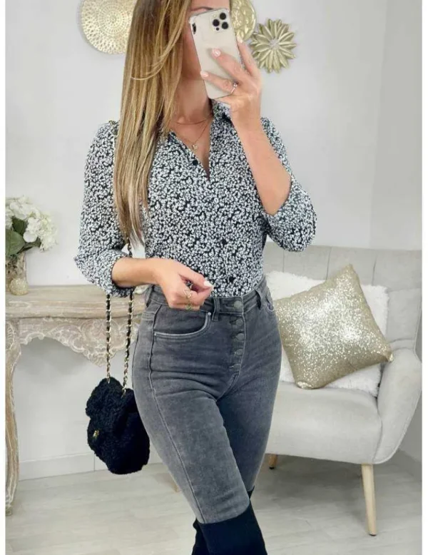 My Look Féminin Mon chemisier fluide boutonné "Liberty" Fashion