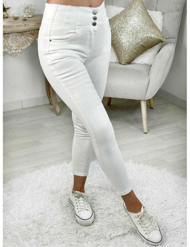 mon_jeans_blanc_taille_ha_1.webp My Look Féminin Mon Jeans blanc taille haute "three buttons" Discount