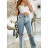 My Look Féminin Mon jeans light bleu Dad & destroy Online