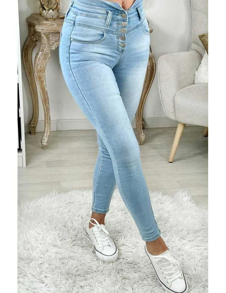 mon_jeans_light_blue_tail_0-1.webp My Look Féminin Mon Jeans light blue taille haute "five buttons" Sale