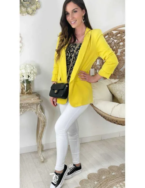 My Look Féminin Mon joli Blazer yellow "so chic" Fashion